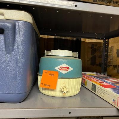 Sale Photo Thumbnail #880: Coleman Water & Cooler w/ Horseshoes