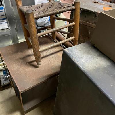 Sale Photo Thumbnail #906: Wood Box, Trunk, small chair 