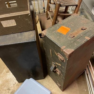 Sale Photo Thumbnail #903: Wood Box, Trunk, small chair 