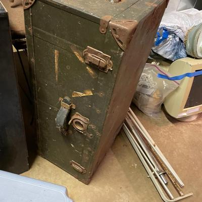 Sale Photo Thumbnail #904: Wood Box, Trunk, small chair 