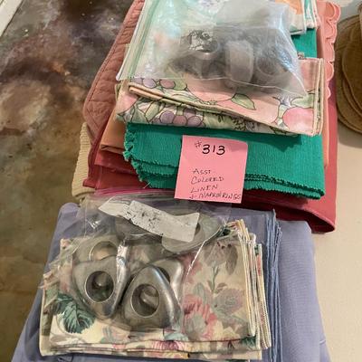 Sale Photo Thumbnail #937: Asst. Rose - green - blue - tablecloth, napkins plus