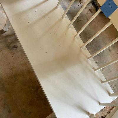 Sale Photo Thumbnail #973: White Wooden Bench