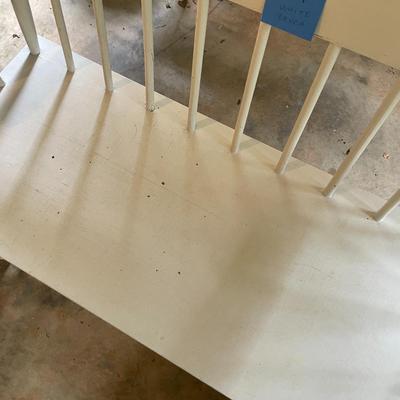 Sale Photo Thumbnail #972: White Wooden Bench