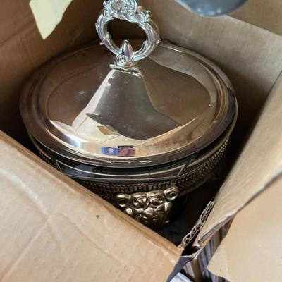 Sale Photo Thumbnail #991: 2 Silver Plate Chaffin Dishes plus 