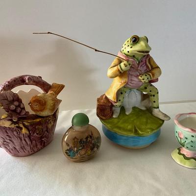 Musical Frog by Schmid, made in Japan Along with other items