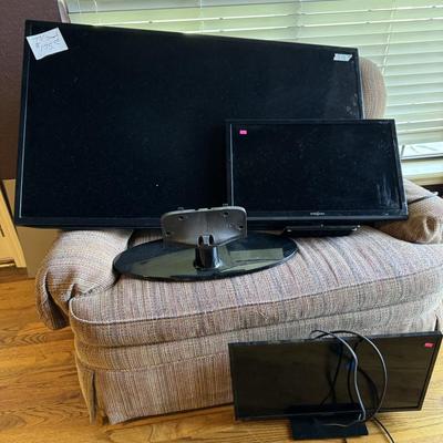 Sale Photo Thumbnail #232: 50” Samsung Smart TV
Smaller tvs 
- Insignia
- Orion

*chair NOT included*