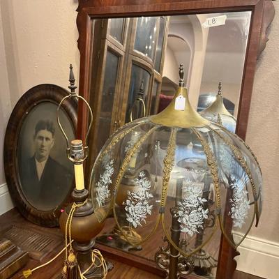 Sale Photo Thumbnail #237: Two lamps vintage oval photo and mirror