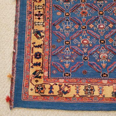 Handwoven Textured Wool Rug 4' x 5.5' (BR2-EL)