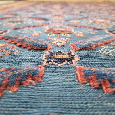 Handwoven Textured Wool Rug 4' x 5.5' (BR2-EL)