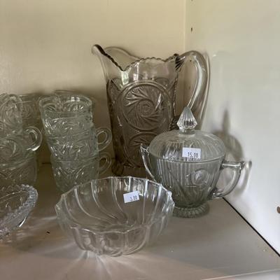 Sale Photo Thumbnail #314: Bowls
Wine glasses
Gravy boat
Pitcher
Etc