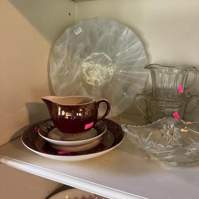 Sale Photo Thumbnail #312: Bowls
Wine glasses
Gravy boat
Pitcher
Etc