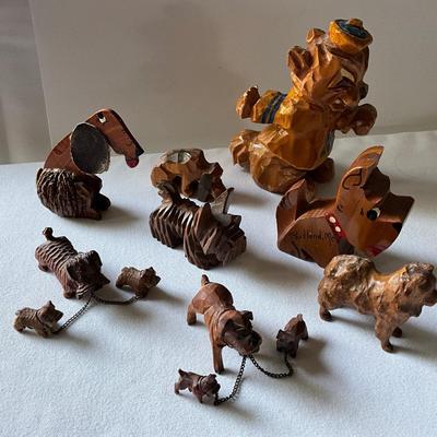 Group of wooden figurines