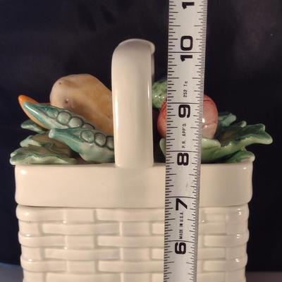 Set of Vintage Fitz and Floyd 'Kitchen Harvest" Canisters- Four Graduated Pieces