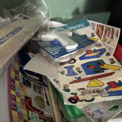 Sale Photo Thumbnail #405: Stickers
Stamps
Ribbon
Paint

Shelf & table not included