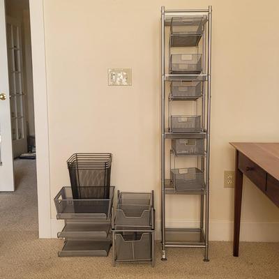 Mesh Wire Basket Office Storage Lot (BR2-EL)