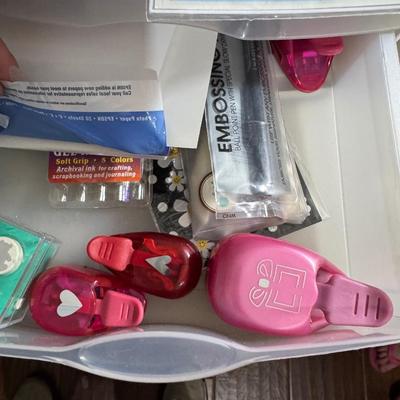 Sale Photo Thumbnail #420: Scrapbooks
Hole punches
Stickers
Scrapbook case

Table not included