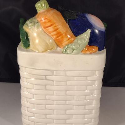 Vintage Fitz and Floyd "Kitchen Harvest" Platter and Utensil Holder