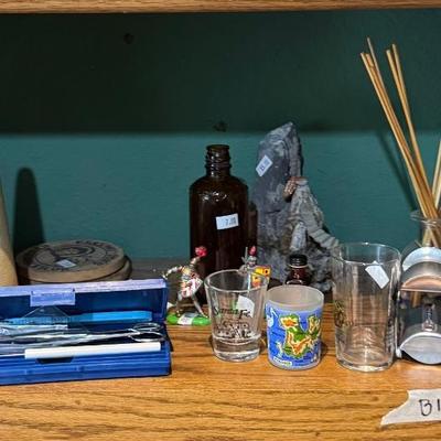 Sale Photo Thumbnail #448: Jar
Shot glasses
Metal bear
Candle