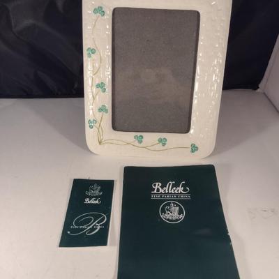 Belleek Parian China Picture Frame- Holds 5" x 7" Photo