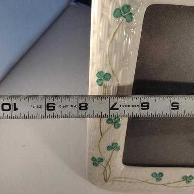 Belleek Parian China Picture Frame- Holds 5" x 7" Photo