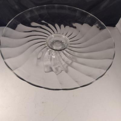 Cake Pedestal with Dome Lid- Approx 11" in Diameter