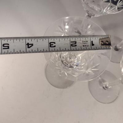 Seneca 'Stratford' Blown Glass Liquor Cocktail Glasses- Six Pieces