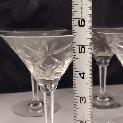 Seneca 'Stratford' Blown Glass Low Sherbet Glasses- Eight Pieces