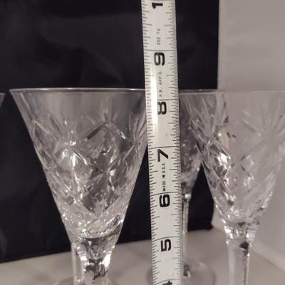 Seneca 'Stratford' Blown Glass Water Goblets- Eight Pieces