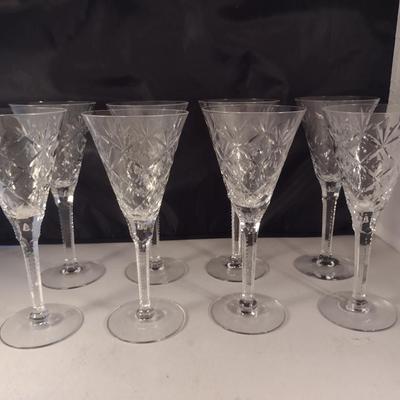 Seneca 'Stratford' Blown Glass Water Goblets- Eight Pieces