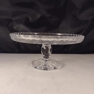 Gorham Crystal Cake Stand- Approx 8 3/4" in Diameter- Cherrywood Pattern