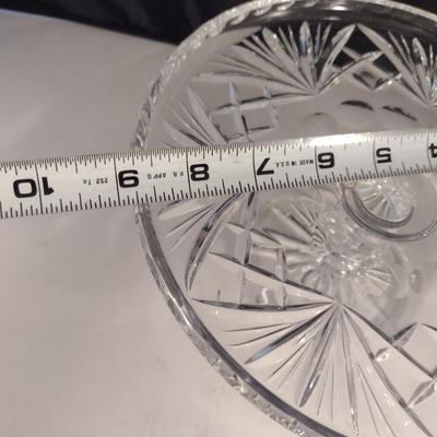Gorham Crystal Cake Stand- Approx 8 3/4" in Diameter- Cherrywood Pattern