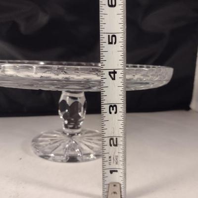 Gorham Crystal Cake Stand- Approx 8 3/4" in Diameter- Cherrywood Pattern
