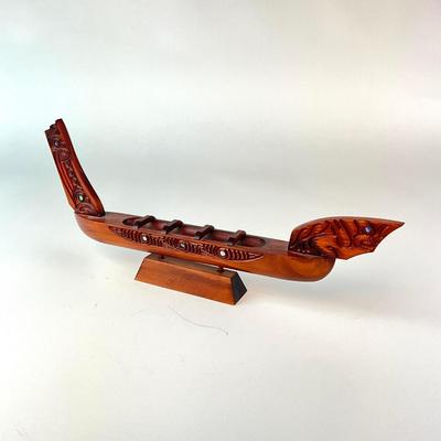 Sale Photo Thumbnail #1127: Crafted by Native Woodcraft In London Street Dannevirke, New Zealand
Measures: 12.5" long x 1.25" deep x 5.5" high