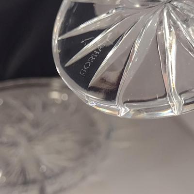 Gorham Crystal Compote Bowl and Relish Dish- Cherrywood Pattern