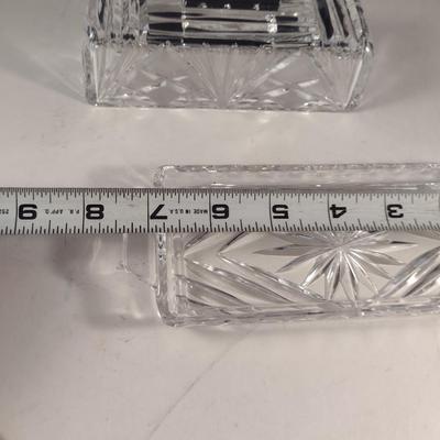 Gorham Crystal Covered Butter Dish- Cherrywood Pattern