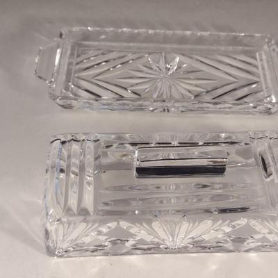 Gorham Crystal Covered Butter Dish- Cherrywood Pattern