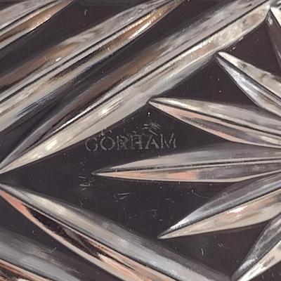 Gorham Crystal Covered Butter Dish- Cherrywood Pattern