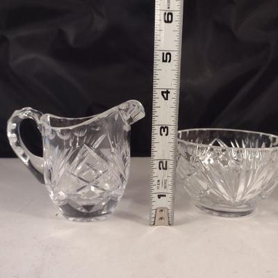 Gorham Crystal Creamer and Sugar Bowl- Cherrywood Pattern