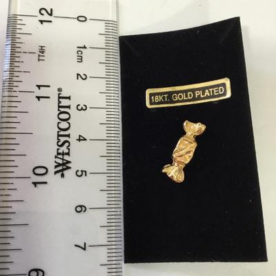 Vintage, 18 karat gold plated, candy pin