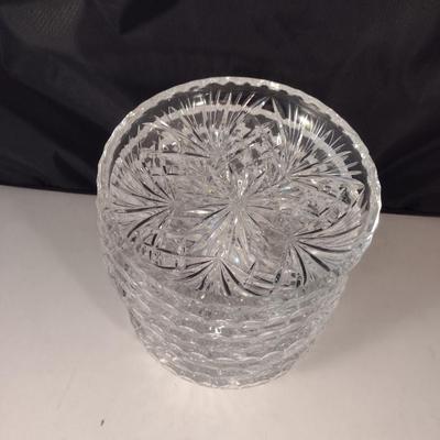 Gorham Crystal Small Salad/Dessert Bowls- Cherrywood Pattern- Approx 5 5/8" in Diameter- Eight Pieces