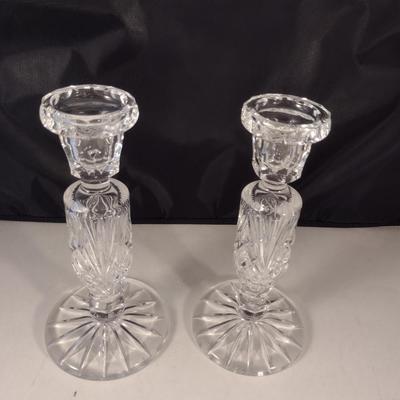 Pair of Gorham Candle Stick Holders- Cherrywood Pattern- Approx 7 1/2" Tall