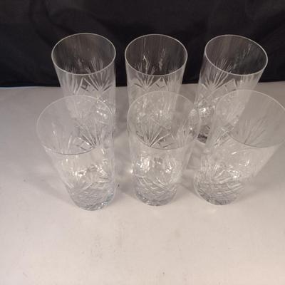 Crystal High Ball Glasses- Six Pieces