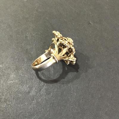Vintage Gold Tone Statement ring