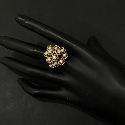 Vintage Gold Tone Statement ring