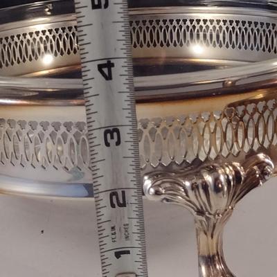 B. Rogers Metal Casserole Holder and Lid with Pyrex Insert- Two Quart Size