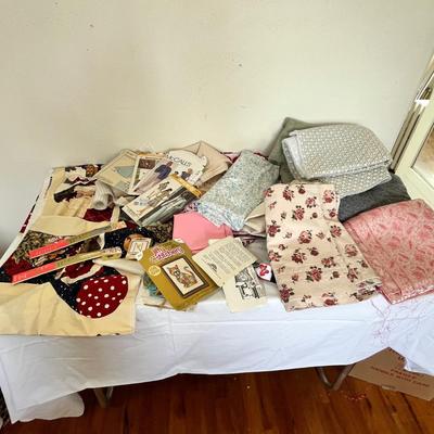 Lot 28 Material & sewing items