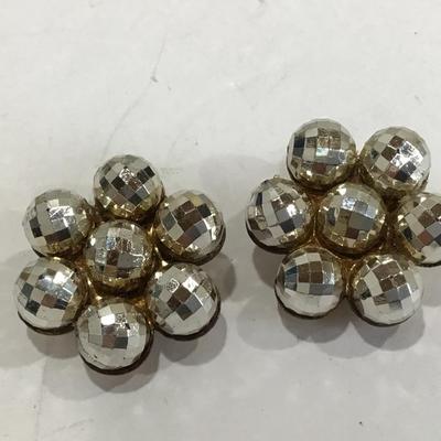 Vintage Fashion Earrings Disco Ball