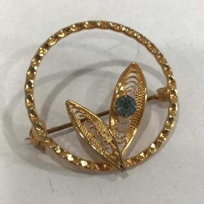 Vintage Gold Tone Brooch