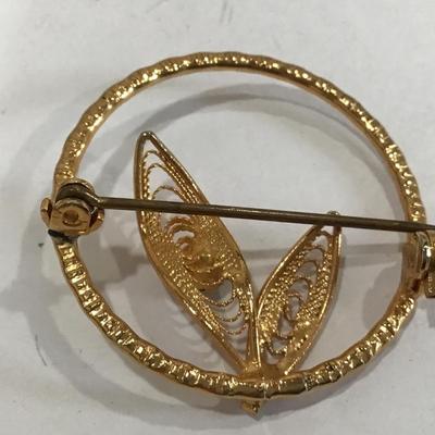 Vintage Gold Tone Brooch