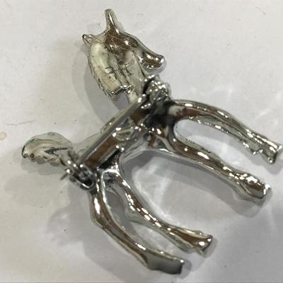 Vintage Silver Tone Horse Pin